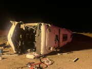 جزئیات حادثه مرگبار اتوبوس مسافری در اصفهان | اتوبوس وارد لاین مخالف شد و...