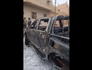 تصاویر جدید از وضعیت خودروی سوخته وزارت دفاع جولانی | ویدئو