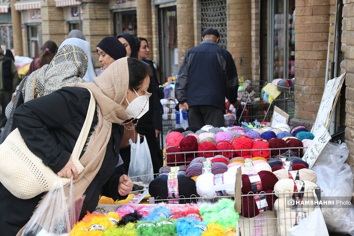 کاموا فروشی های میدان حسن اباد