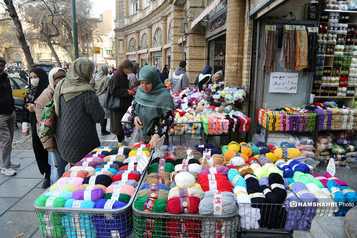 کاموا فروشی های میدان حسن اباد