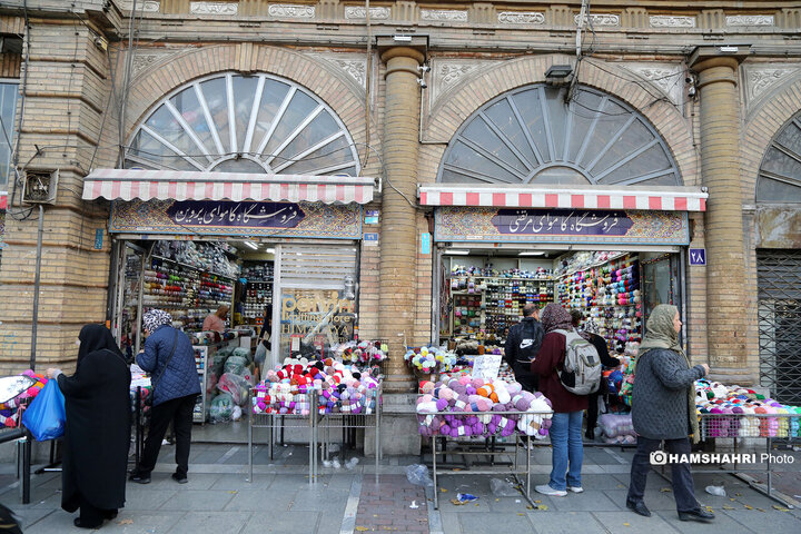 کاموا فروشی های میدان حسن اباد