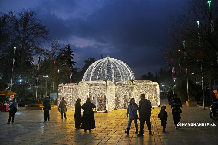 افتتاح پروژه های نورپردازی و شب یلدا در بوستان ملت