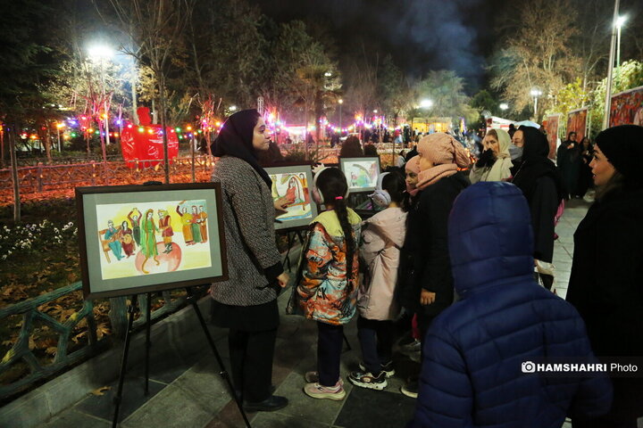 افتتاح پروژه های نورپردازی و شب یلدا در بوستان ملت