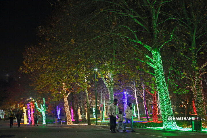 افتتاح پروژه های نورپردازی و شب یلدا در بوستان ملت