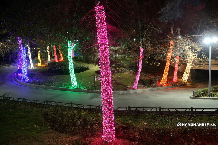 افتتاح پروژه های نورپردازی و شب یلدا در بوستان ملت