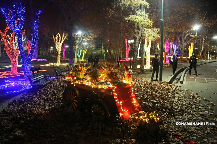 افتتاح پروژه های نورپردازی و شب یلدا در بوستان ملت