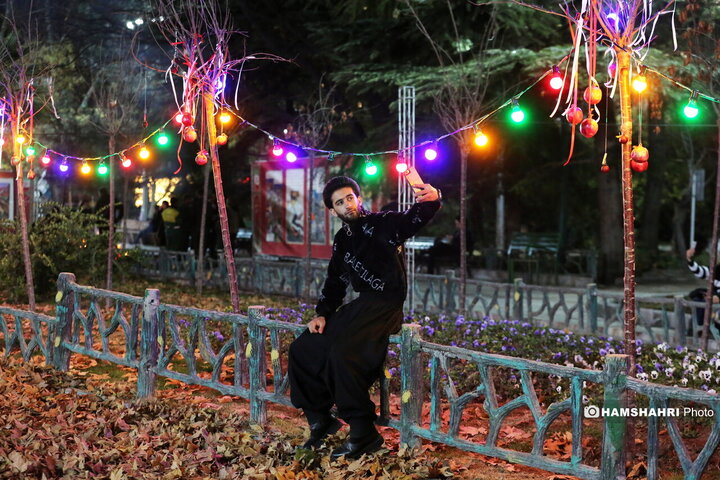 افتتاح پروژه های نورپردازی و شب یلدا در بوستان ملت