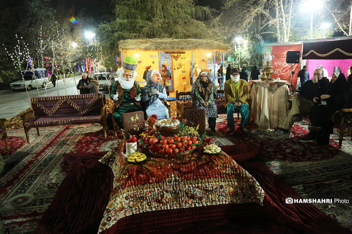 افتتاح پروژه های نورپردازی و شب یلدا در بوستان ملت