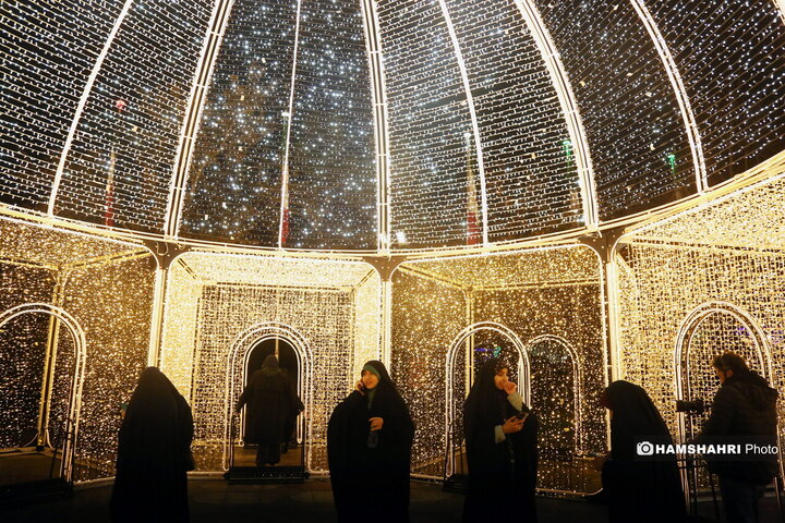 افتتاح پروژه های نورپردازی و شب یلدا در بوستان ملت