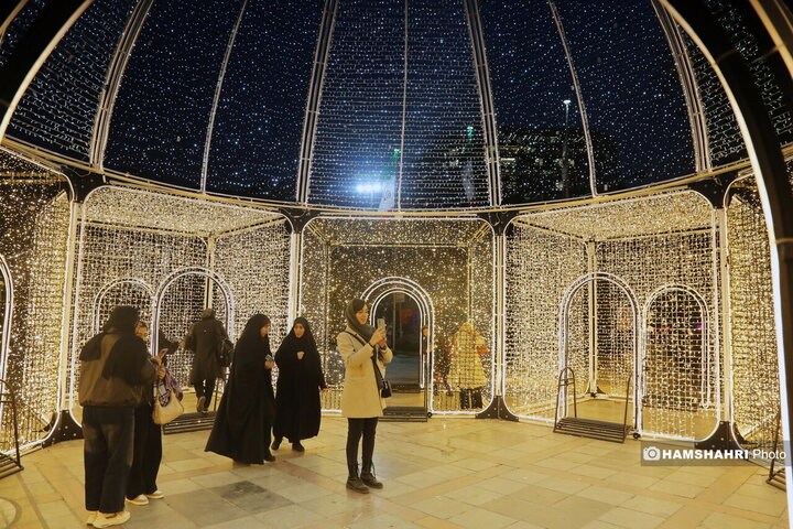 افتتاح پروژه های نورپردازی و شب یلدا در بوستان ملت