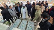 ادای احترام  شیخ زکزاکی  به شهدا در بهشت زهرا(س)+ تصاویر
