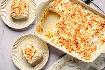 دسر برفی نارگیلی، سپیدی زمستان روی سفره یلدا