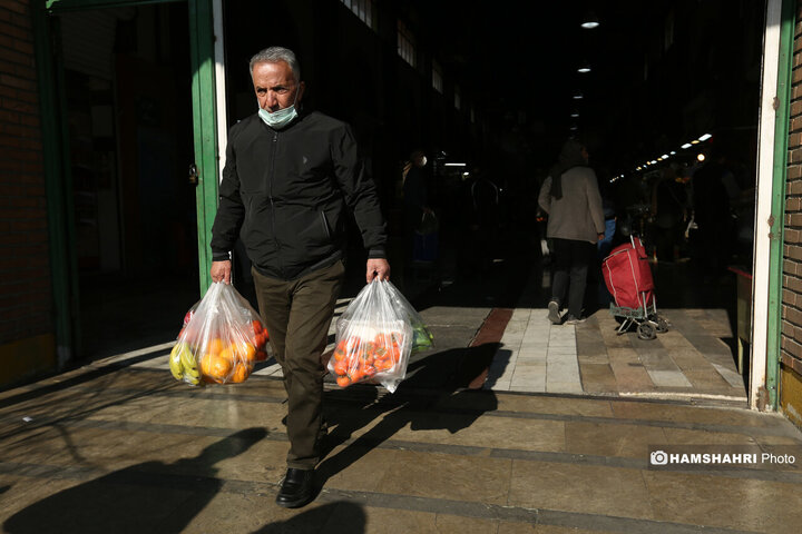 بازار میوه و تره بار جلال آل احمد در آستانه شب یلدا