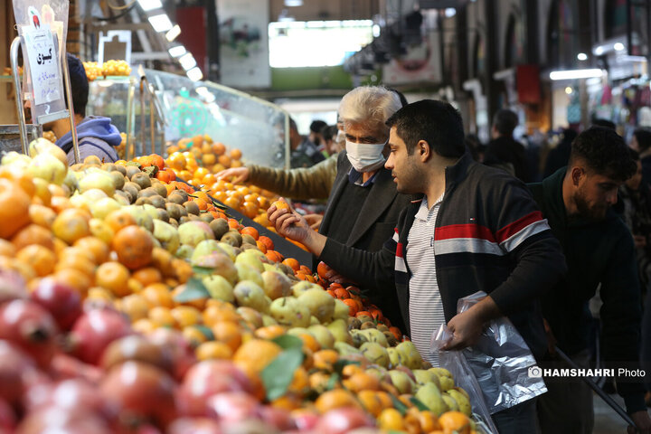 بازار میوه و تره بار جلال آل احمد در آستانه شب یلدا