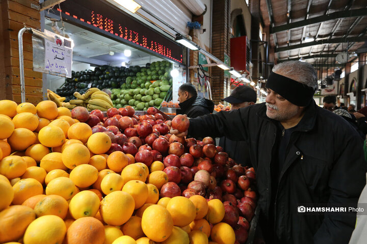 بازار میوه و تره بار جلال آل احمد در آستانه شب یلدا