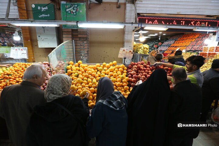 بازار میوه و تره بار جلال آل احمد در آستانه شب یلدا