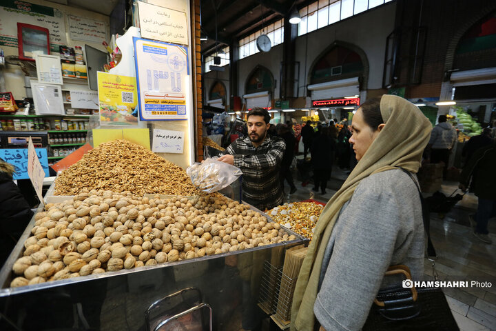 بازار میوه و تره بار جلال آل احمد در آستانه شب یلدا