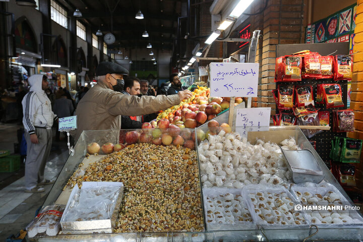 بازار میوه و تره بار جلال آل احمد در آستانه شب یلدا