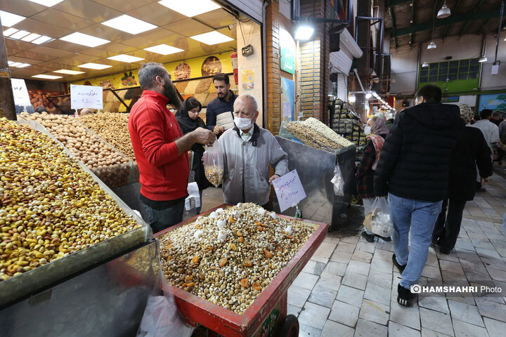 بازار میوه و تره بار جلال آل احمد در آستانه شب یلدا