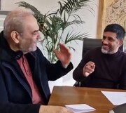 جواد خیابانی به دیدار علیرضا دبیر رفت | درخواست جالب دبیر برای نگفتن یک خاطره از سوی خیابانی | برایم حاشیه می شود