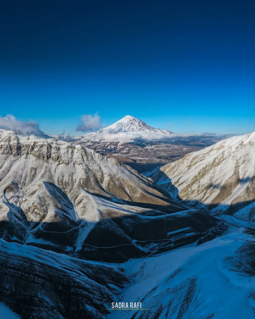 تازه‌ترین تصویر از دماوند باشکوه در آغوش برف؛ ببینید