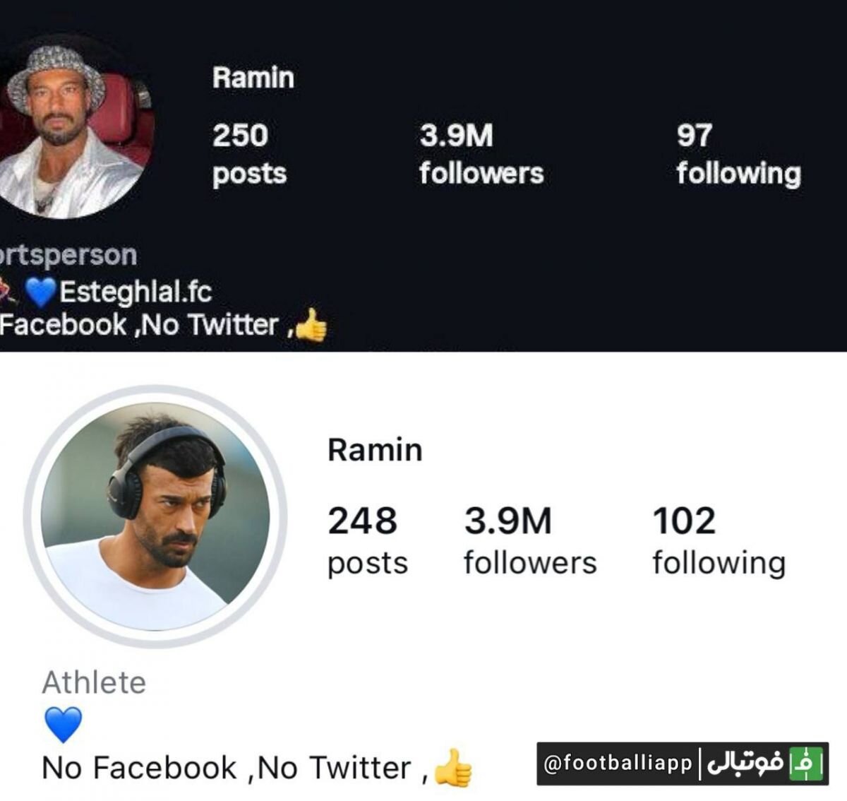 فوری | پایان رضاییان در استقلال + عکس | اقدام خبرساز رامین در اینستاگرام بعد از برد آبیها