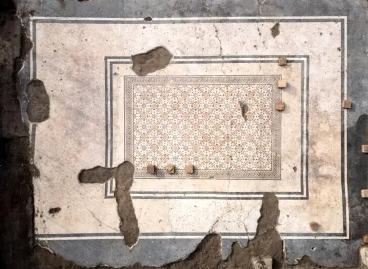 شباهت موزاییک ۱۶۰۰ سالۀ رومی به «فرش» | عکس