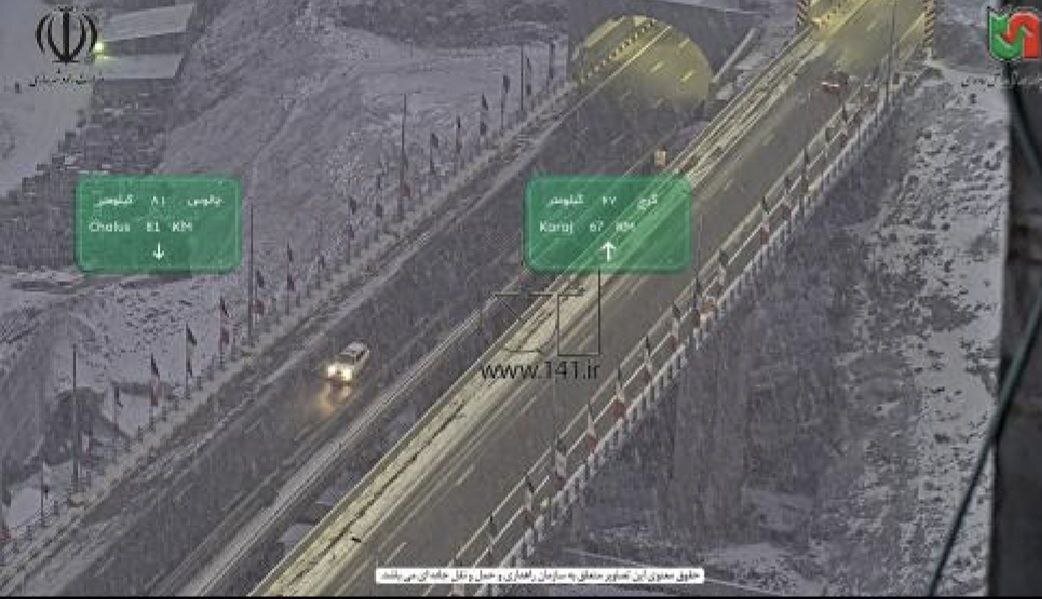 امروز؛ شدت برف محور چالوس و طالقان | ببینید