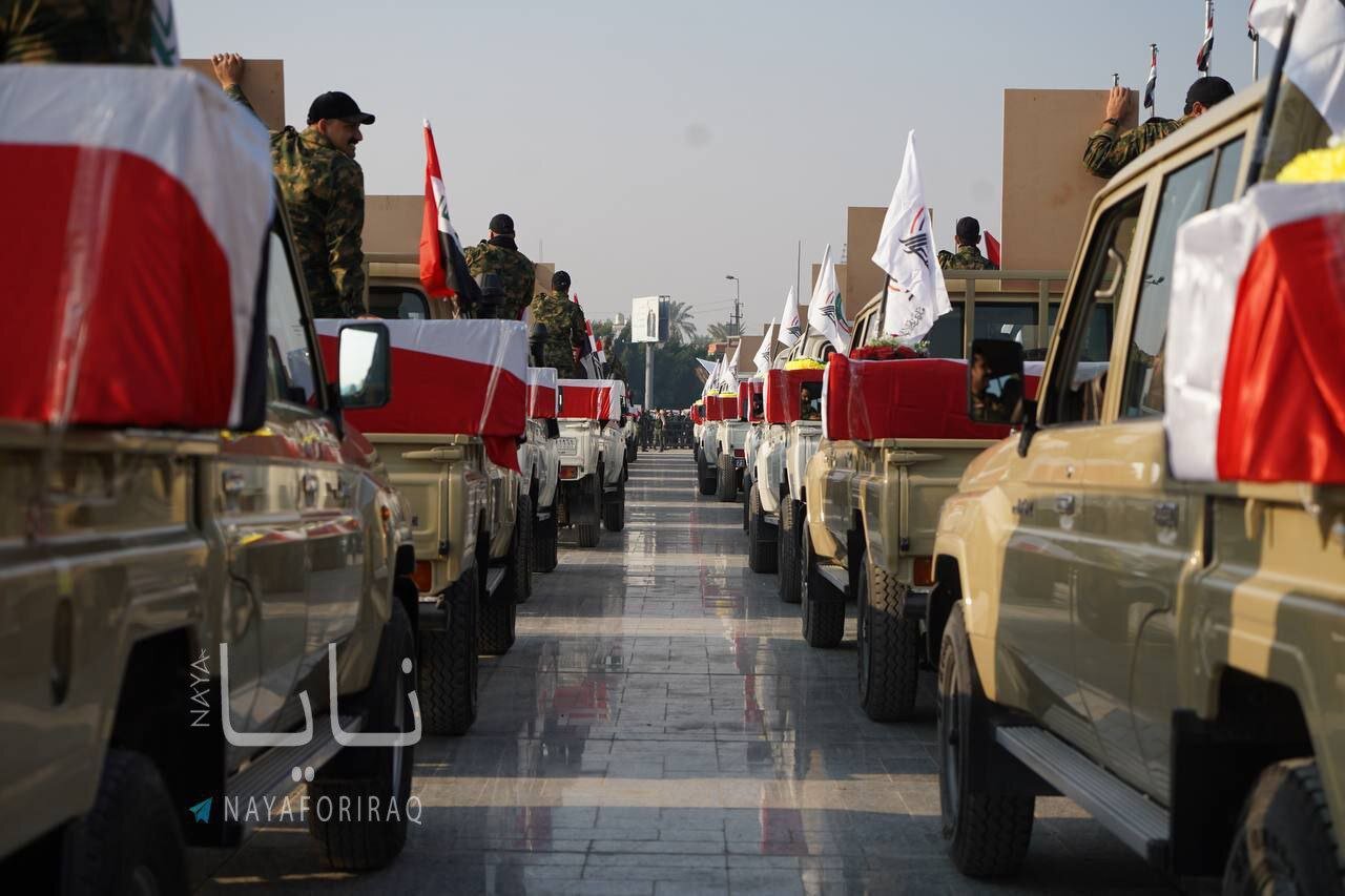 تشییع نمادین شهیدان سلیمانی و المهندس در بغداد | تصاویر