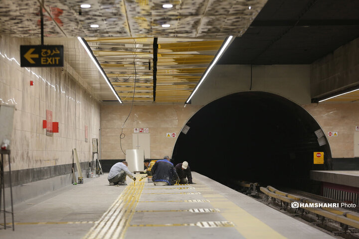 مراحل پایانی بهره برداری از ایستگاه مترو سرباز