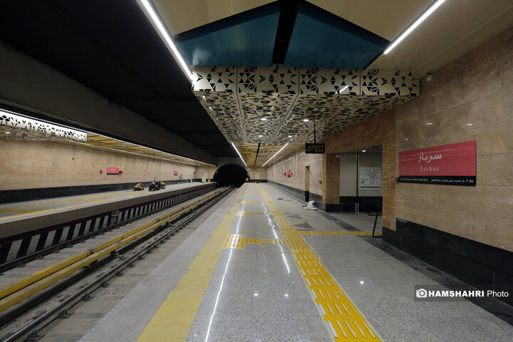 مراحل پایانی بهره برداری از ایستگاه مترو سرباز