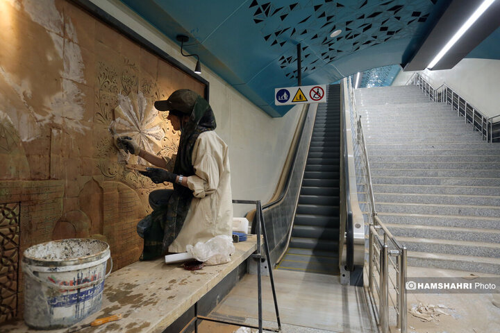 مراحل پایانی بهره برداری از ایستگاه مترو سرباز