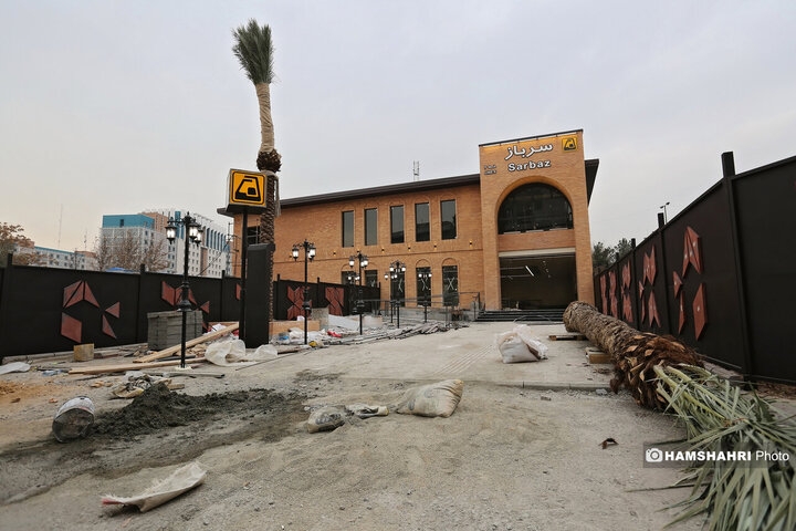 مراحل پایانی بهره برداری از ایستگاه مترو سرباز