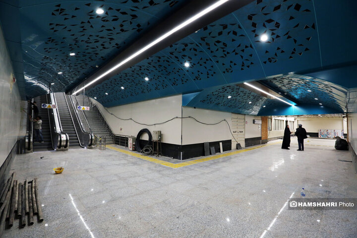 مراحل پایانی بهره برداری از ایستگاه مترو سرباز