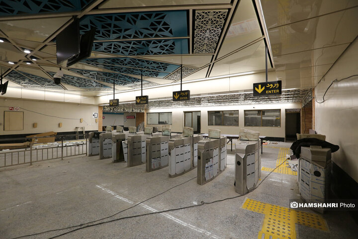 مراحل پایانی بهره برداری از ایستگاه مترو سرباز
