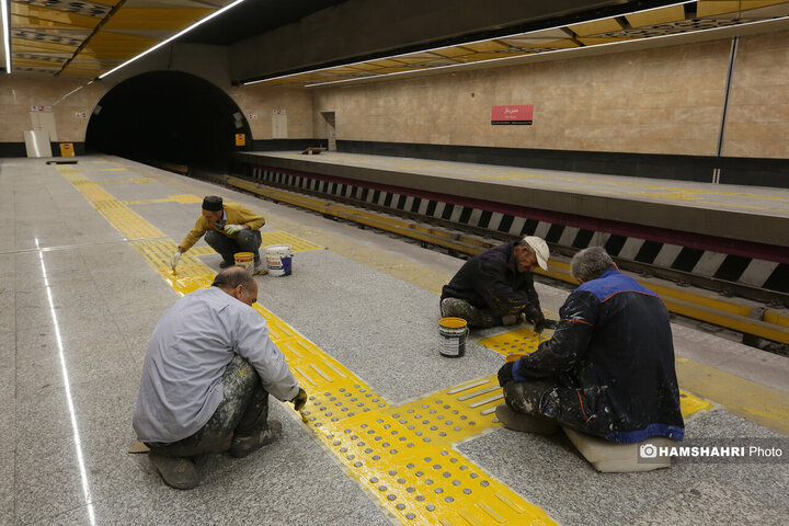 مراحل پایانی بهره برداری از ایستگاه مترو سرباز