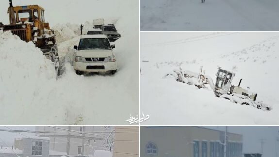 بارش برف ۷۰ سانتیمتری در فریدونشهر | تصاویر