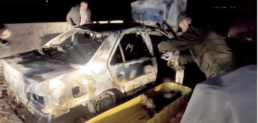 کشف جسد شعله‌ور یک جوان در خودرو پژو | عکس ۱۸+