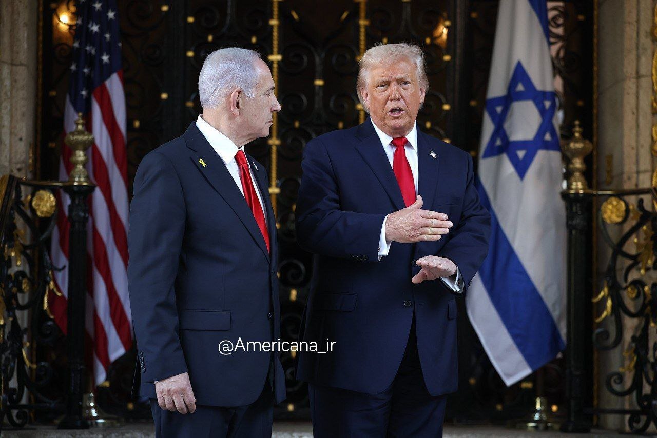 وضعیت رنگ دست ترامپ در دیدار با نتانیاهو دوباره جلب توجه کرد | تصاویر