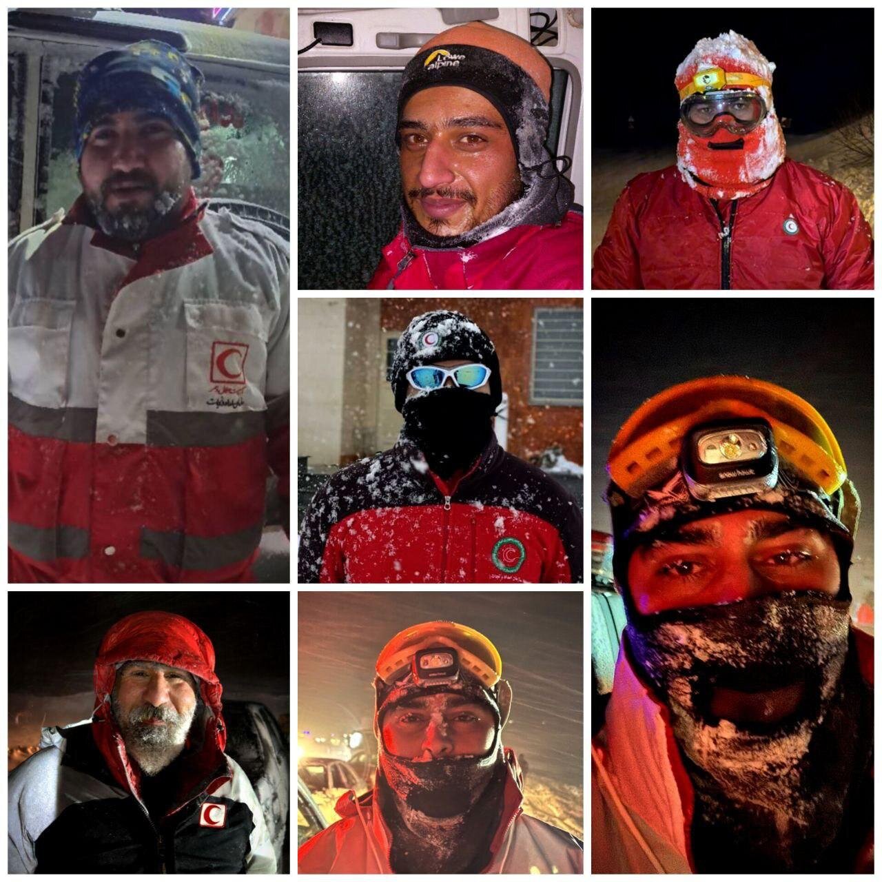 چهرههای یخ زده نجاتگران هلالاحمر + تصاویر هلال احمر