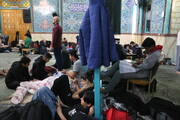 مراسم معنوی اعتکاف در حسینیه ارشاد تهران