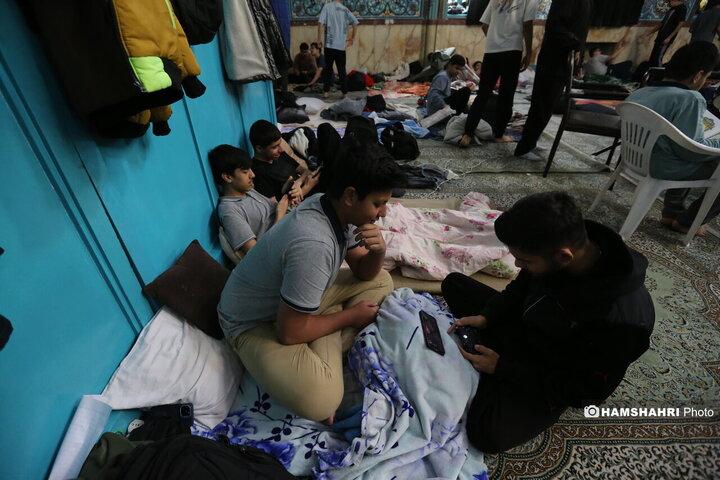 مراسم معنوی اعتکاف در حسینیه ارشاد تهران