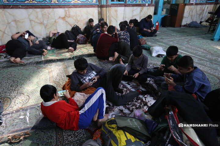 مراسم معنوی اعتکاف در حسینیه ارشاد تهران