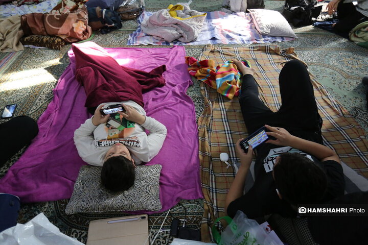 مراسم معنوی اعتکاف در حسینیه ارشاد تهران