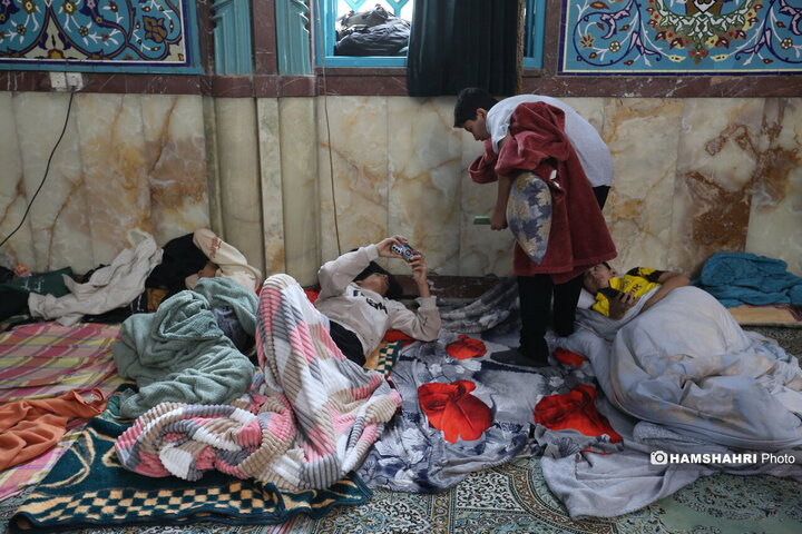 مراسم معنوی اعتکاف در حسینیه ارشاد تهران