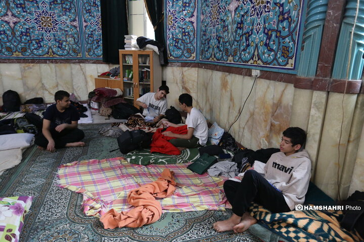 مراسم معنوی اعتکاف در حسینیه ارشاد تهران