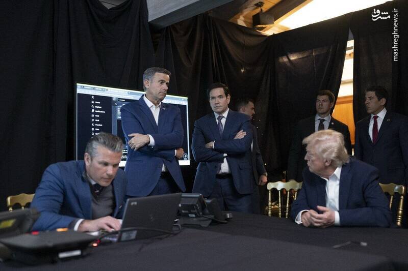 ترامپ در حال تماشای عملیات دستگیری مادورو | تصاویر