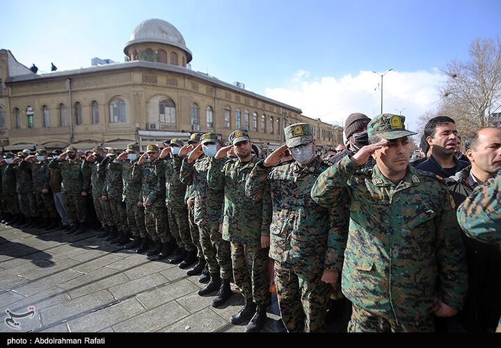 تشییع پیکر دو شهید مدافع امنیت در همدان