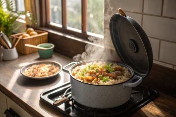 ماش پلو با مرغ