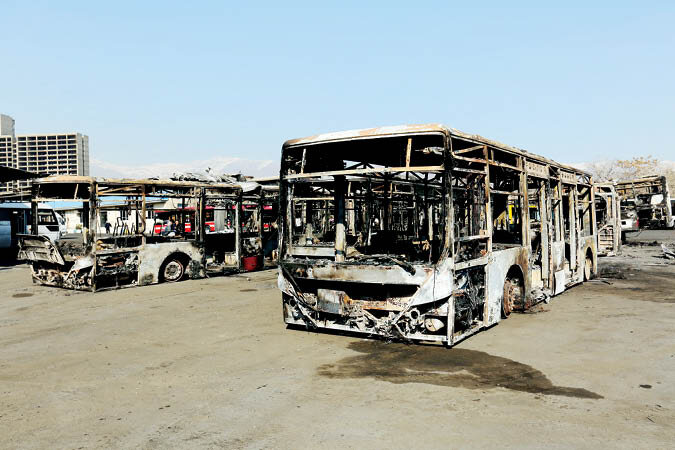 اتوبوس سوخته